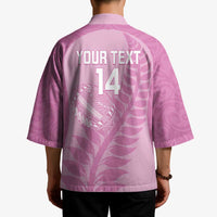 Custom New Zealand Silver Fern Rugby 2025 Kimono All Black Aotearoa Maori Pink LT14 - Polynesian Pride