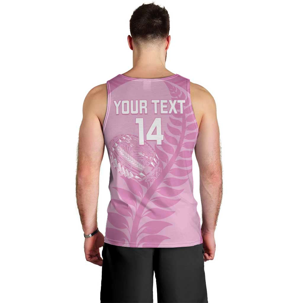 Custom New Zealand Silver Fern Rugby 2025 Men Tank Top All Black Aotearoa Maori Pink LT14 - Polynesian Pride