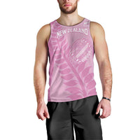Custom New Zealand Silver Fern Rugby 2025 Men Tank Top All Black Aotearoa Maori Pink LT14 - Polynesian Pride