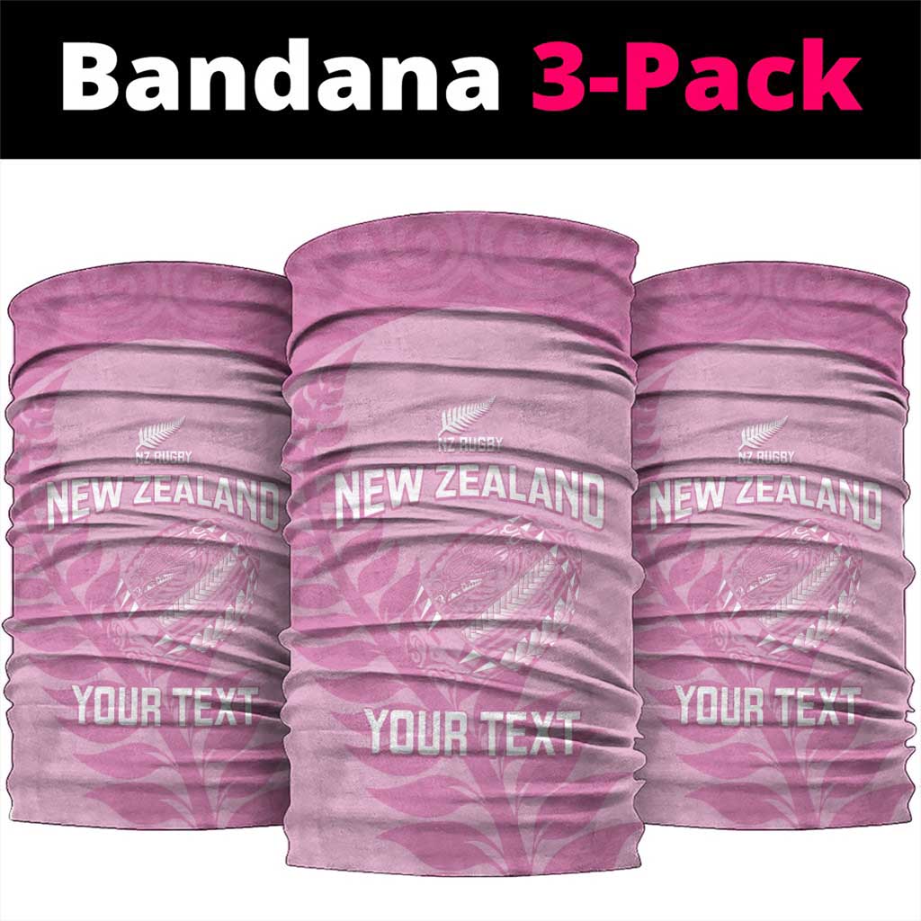 Custom New Zealand Silver Fern Rugby 2025 Neck Gaiter All Black Aotearoa Maori Pink LT14 package One Size: 25*50cm Pink - Polynesian Pride