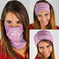 Custom New Zealand Silver Fern Rugby 2025 Neck Gaiter All Black Aotearoa Maori Pink LT14 - Polynesian Pride