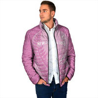 Custom New Zealand Silver Fern Rugby 2025 Padded Jacket All Black Aotearoa Maori Pink LT14 - Polynesian Pride