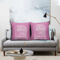 Custom New Zealand Silver Fern Rugby 2025 Pillow Cover All Black Aotearoa Maori Pink LT14 - Polynesian Pride