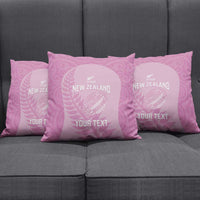 Custom New Zealand Silver Fern Rugby 2025 Pillow Cover All Black Aotearoa Maori Pink LT14 - Polynesian Pride