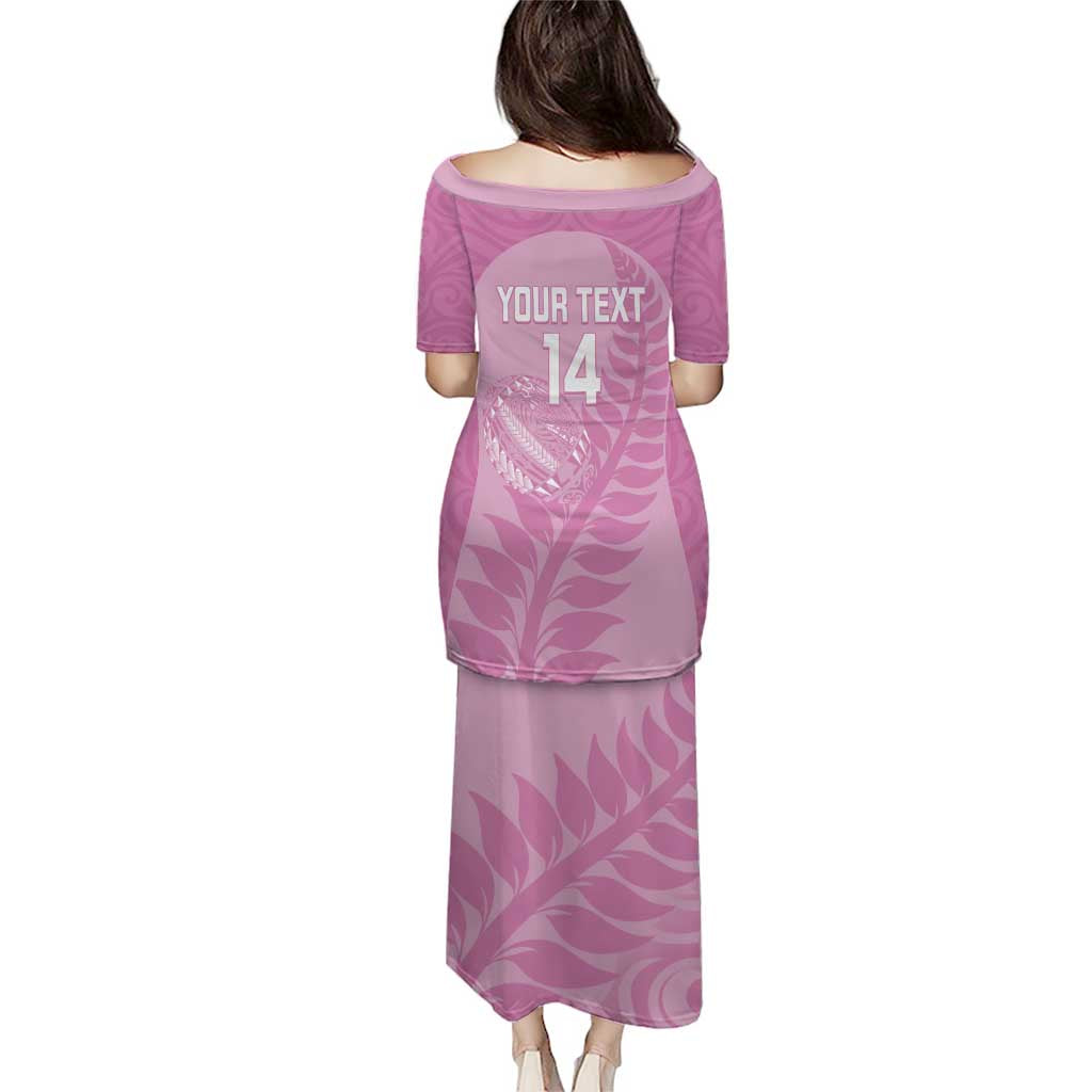 Custom New Zealand Silver Fern Rugby 2025 Puletasi All Black Aotearoa Maori Pink LT14 - Polynesian Pride