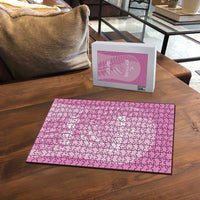 Custom New Zealand Silver Fern Rugby 2025 Puzzle All Black Aotearoa Maori Pink LT14 - Polynesian Pride