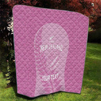 Custom New Zealand Silver Fern Rugby 2025 Quilt All Black Aotearoa Maori Pink LT14 - Polynesian Pride