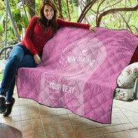 Custom New Zealand Silver Fern Rugby 2025 Quilt All Black Aotearoa Maori Pink LT14 - Polynesian Pride