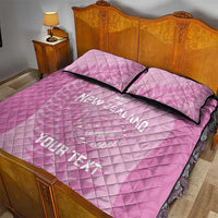 Custom New Zealand Silver Fern Rugby 2025 Quilt Bed Set All Black Aotearoa Maori Pink LT14 - Polynesian Pride