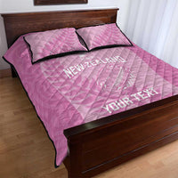 Custom New Zealand Silver Fern Rugby 2025 Quilt Bed Set All Black Aotearoa Maori Pink LT14 - Polynesian Pride