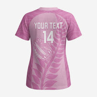 Custom New Zealand Silver Fern Rugby 2025 Scrub Top All Black Aotearoa Maori Pink LT14 - Polynesian Pride