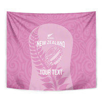 Custom New Zealand Silver Fern Rugby 2025 Tapestry All Black Aotearoa Maori Pink LT14 - Polynesian Pride