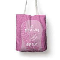 Custom New Zealand Silver Fern Rugby 2025 Tote Bag All Black Aotearoa Maori Pink LT14 - Polynesian Pride