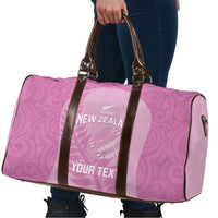 Custom New Zealand Silver Fern Rugby 2025 Travel Bag All Black Aotearoa Maori Pink LT14 - Polynesian Pride