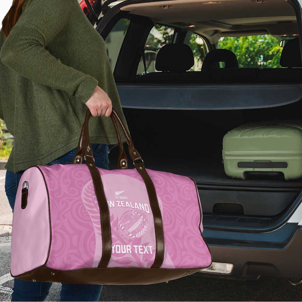 Custom New Zealand Silver Fern Rugby 2025 Travel Bag All Black Aotearoa Maori Pink LT14 - Polynesian Pride