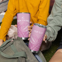 Custom New Zealand Silver Fern Rugby 2025 Tumbler Cup All Black Aotearoa Maori Pink LT14 - Polynesian Pride