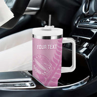 Custom New Zealand Silver Fern Rugby 2025 Tumbler With Handle All Black Aotearoa Maori Pink LT14 - Polynesian Pride