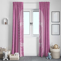 Custom New Zealand Silver Fern Rugby 2025 Window Curtain All Black Aotearoa Maori Pink LT14 - Polynesian Pride