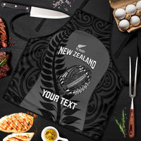 Custom New Zealand Silver Fern Rugby 2025 Apron Go Champions Aotearoa Maori Black LT14 Black - Polynesian Pride