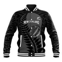 Custom New Zealand Silver Fern Rugby 2025 Baseball Jacket Go Champions Aotearoa Maori Black LT14 Unisex Black - Polynesian Pride