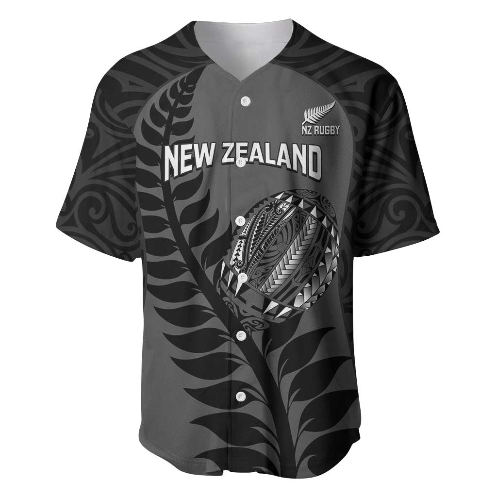 Custom New Zealand Silver Fern Rugby 2025 Baseball Jersey Go Champions Aotearoa Maori Black LT14 Black - Polynesian Pride