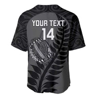 Custom New Zealand Silver Fern Rugby 2025 Baseball Jersey Go Champions Aotearoa Maori Black LT14 - Polynesian Pride