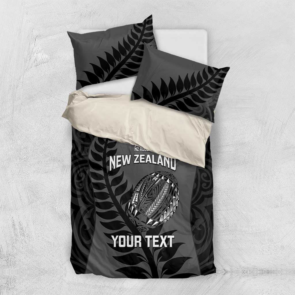 Custom New Zealand Silver Fern Rugby 2025 Bedding Set Go Champions Aotearoa Maori Black LT14 US Twin 172cm x 218cm Black - Polynesian Pride