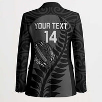Custom New Zealand Silver Fern Rugby 2025 Blazer Go Champions Aotearoa Maori Black LT14 - Polynesian Pride