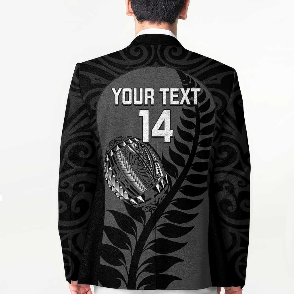 Custom New Zealand Silver Fern Rugby 2025 Blazer Go Champions Aotearoa Maori Black LT14 - Polynesian Pride