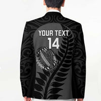 Custom New Zealand Silver Fern Rugby 2025 Blazer Go Champions Aotearoa Maori Black LT14 - Polynesian Pride