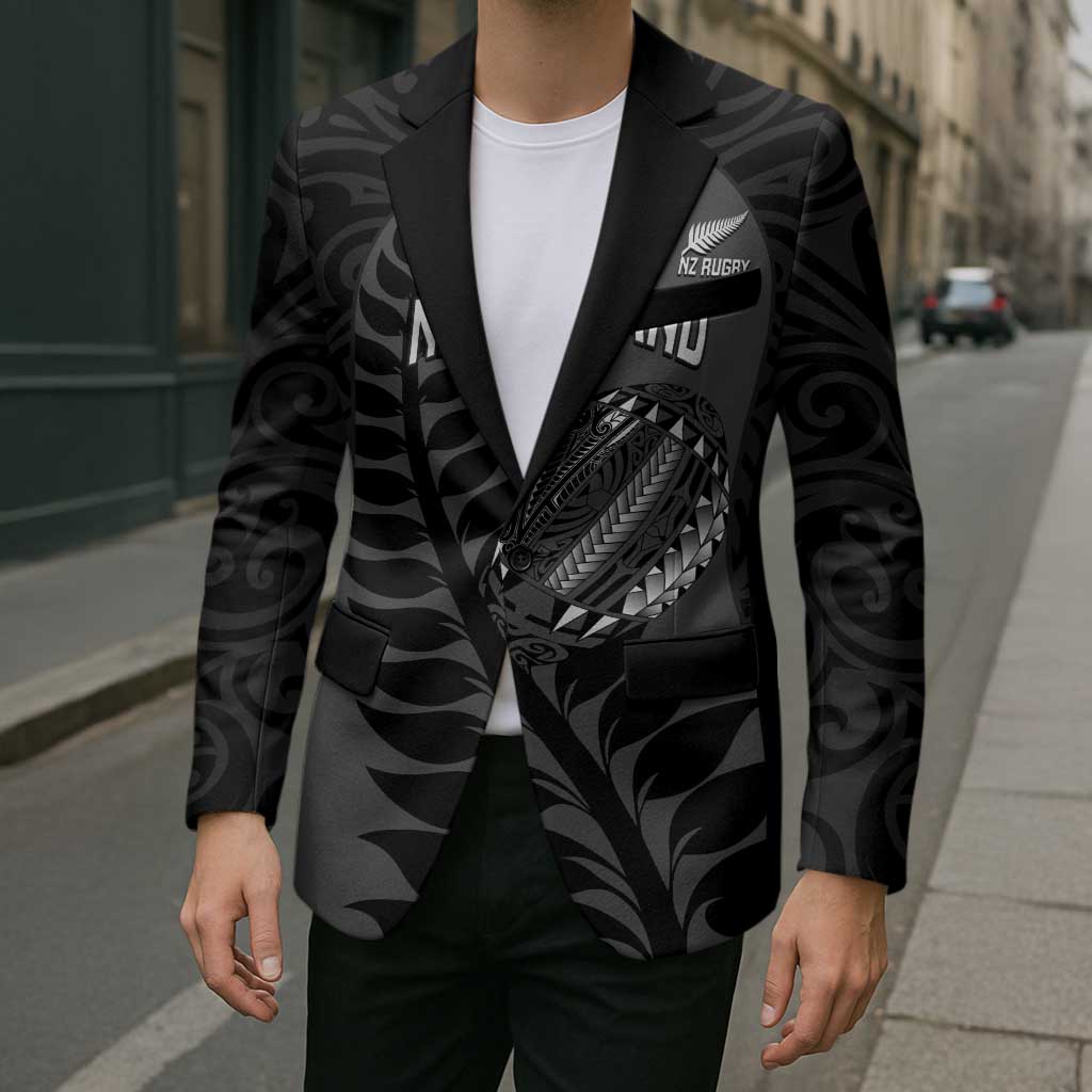 Custom New Zealand Silver Fern Rugby 2025 Blazer Go Champions Aotearoa Maori Black LT14 - Polynesian Pride