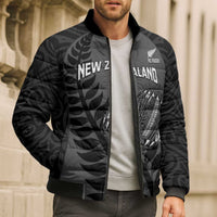 Custom New Zealand Silver Fern Rugby 2025 Bomber Puffer Jacket Go Champions Aotearoa Maori Black LT14 - Polynesian Pride