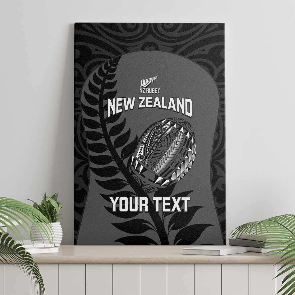 Custom New Zealand Silver Fern Rugby 2025 Canvas Wall Art Go Champions Aotearoa Maori Black LT14 - Polynesian Pride