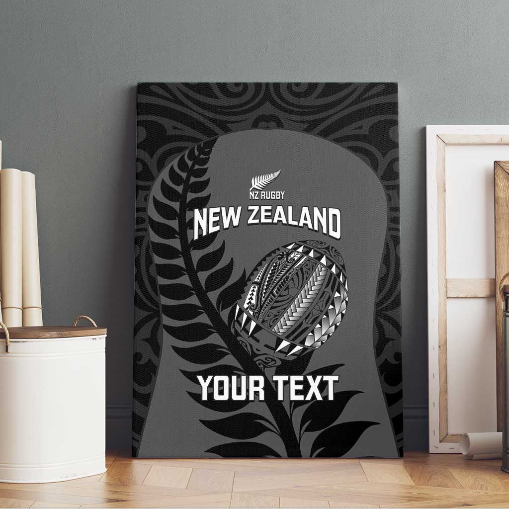 Custom New Zealand Silver Fern Rugby 2025 Canvas Wall Art Go Champions Aotearoa Maori Black LT14 - Polynesian Pride