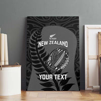 Custom New Zealand Silver Fern Rugby 2025 Canvas Wall Art Go Champions Aotearoa Maori Black LT14 - Polynesian Pride