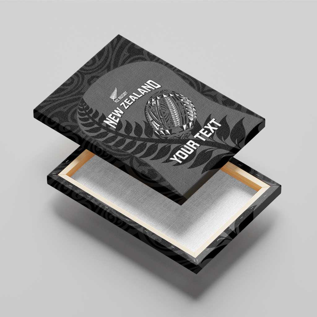 Custom New Zealand Silver Fern Rugby 2025 Canvas Wall Art Go Champions Aotearoa Maori Black LT14 - Polynesian Pride