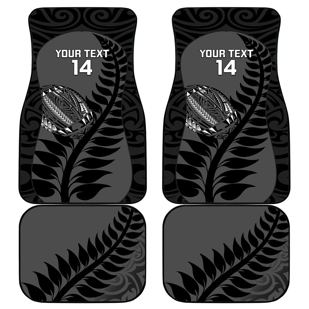 Custom New Zealand Silver Fern Rugby 2025 Car Mats Go Champions Aotearoa Maori Black LT14 - Polynesian Pride