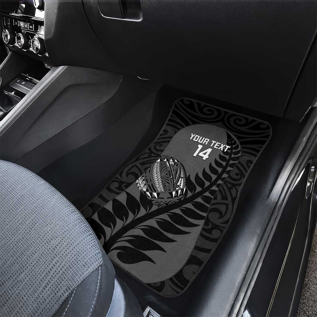 Custom New Zealand Silver Fern Rugby 2025 Car Mats Go Champions Aotearoa Maori Black LT14 - Polynesian Pride