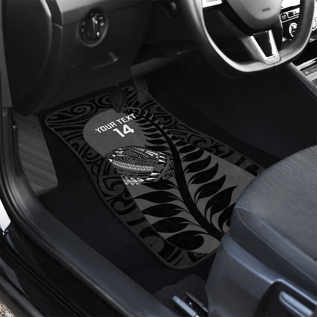 Custom New Zealand Silver Fern Rugby 2025 Car Mats Go Champions Aotearoa Maori Black LT14 - Polynesian Pride