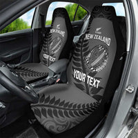 Custom New Zealand Silver Fern Rugby 2025 Car Seat Cover Go Champions Aotearoa Maori Black LT14 - Polynesian Pride