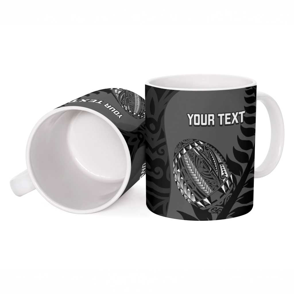 Custom New Zealand Silver Fern Rugby 2025 Ceramic Mug Go Champions Aotearoa Maori Black LT14 - Polynesian Pride