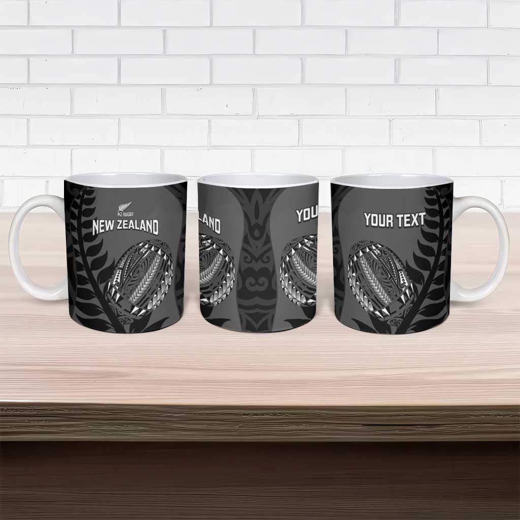Custom New Zealand Silver Fern Rugby 2025 Ceramic Mug Go Champions Aotearoa Maori Black LT14 - Polynesian Pride