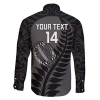 Custom New Zealand Silver Fern Rugby 2025 Family Matching Puletasi and Hawaiian Shirt Go Champions Aotearoa Maori Black LT14 - Polynesian Pride