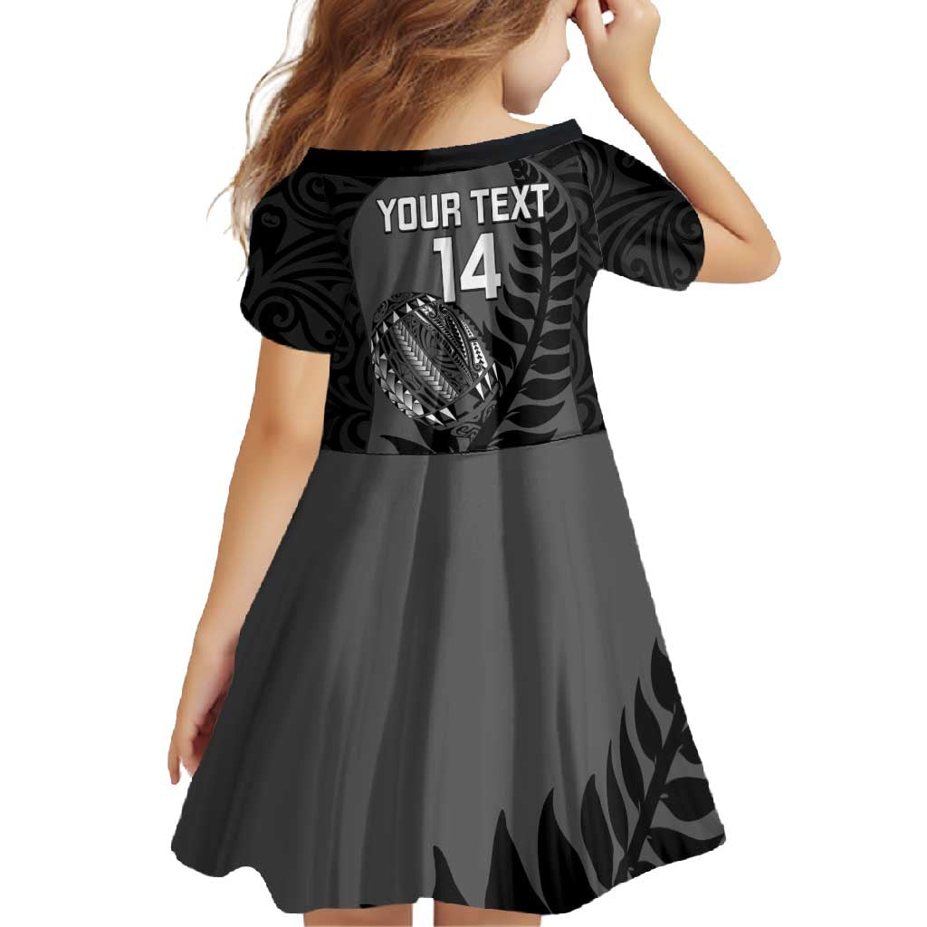 Custom New Zealand Silver Fern Rugby 2025 Family Matching Summer Maxi Dress and Hawaiian Shirt Go Champions Aotearoa Maori Black LT14 - Polynesian Pride