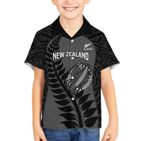 Custom New Zealand Silver Fern Rugby 2025 Family Matching Summer Maxi Dress and Hawaiian Shirt Go Champions Aotearoa Maori Black LT14 Son's Shirt Black - Polynesian Pride
