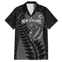 Custom New Zealand Silver Fern Rugby 2025 Hawaiian Shirt Go Champions Aotearoa Maori Black LT14 Black - Polynesian Pride