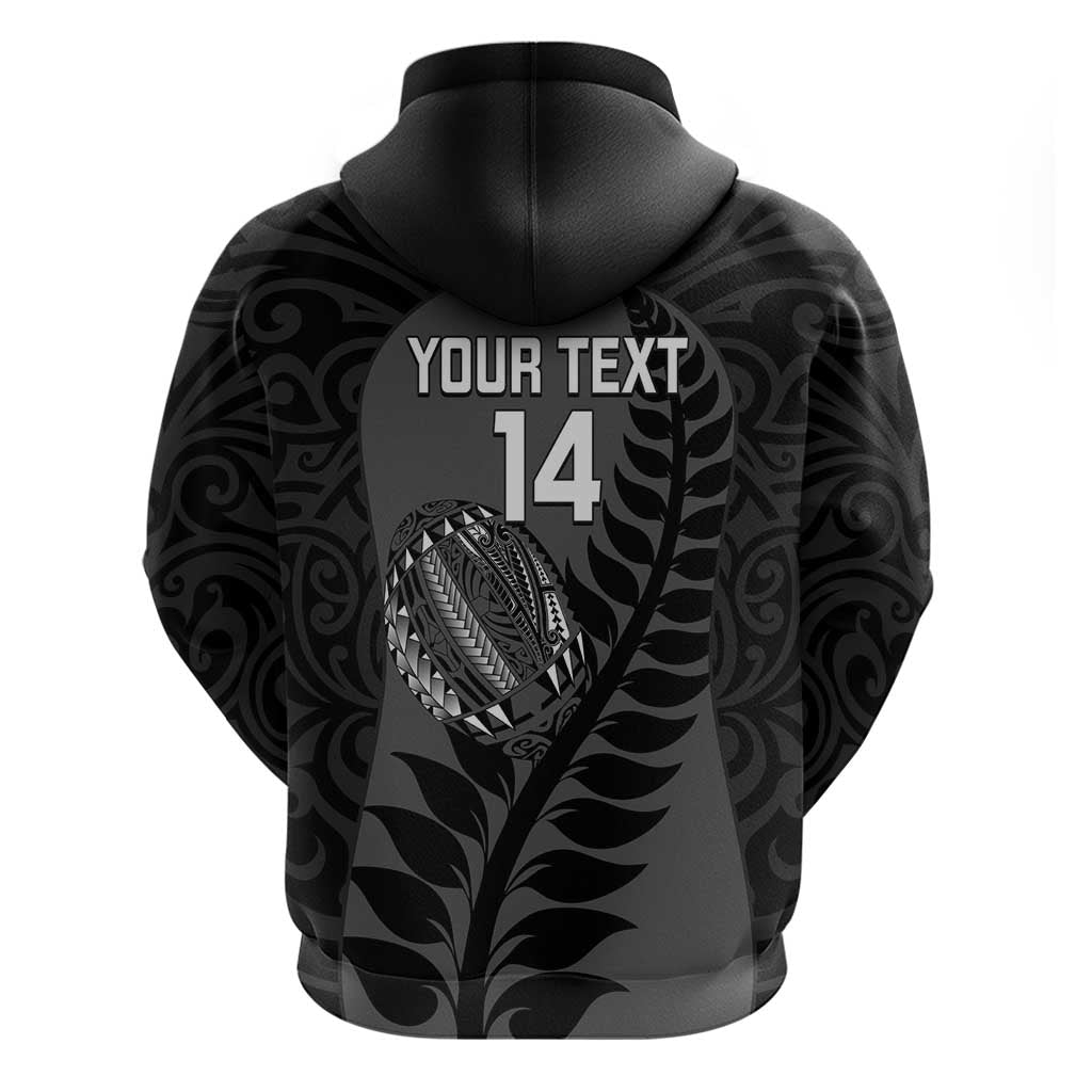 Custom New Zealand Silver Fern Rugby 2025 Hoodie Go Champions Aotearoa Maori Black LT14 - Polynesian Pride
