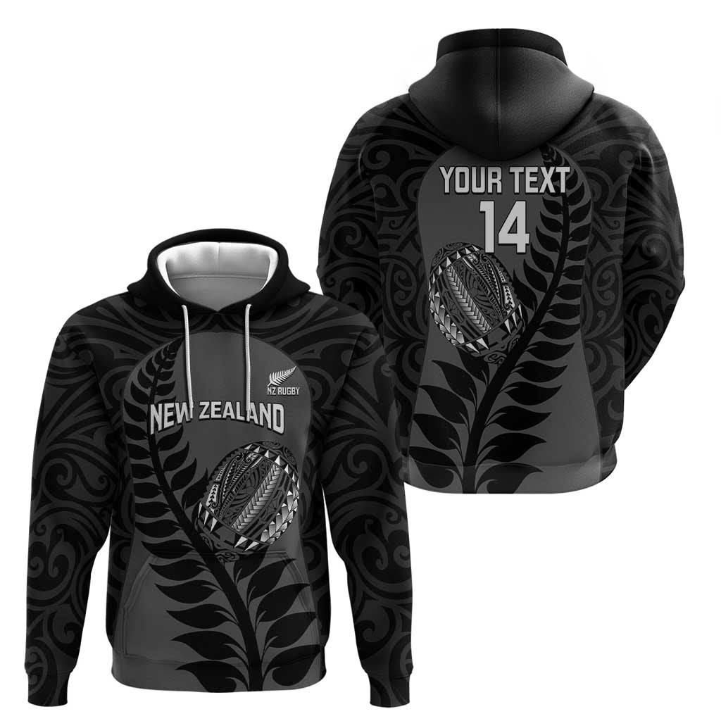 Custom New Zealand Silver Fern Rugby 2025 Hoodie Go Champions Aotearoa Maori Black LT14 - Polynesian Pride
