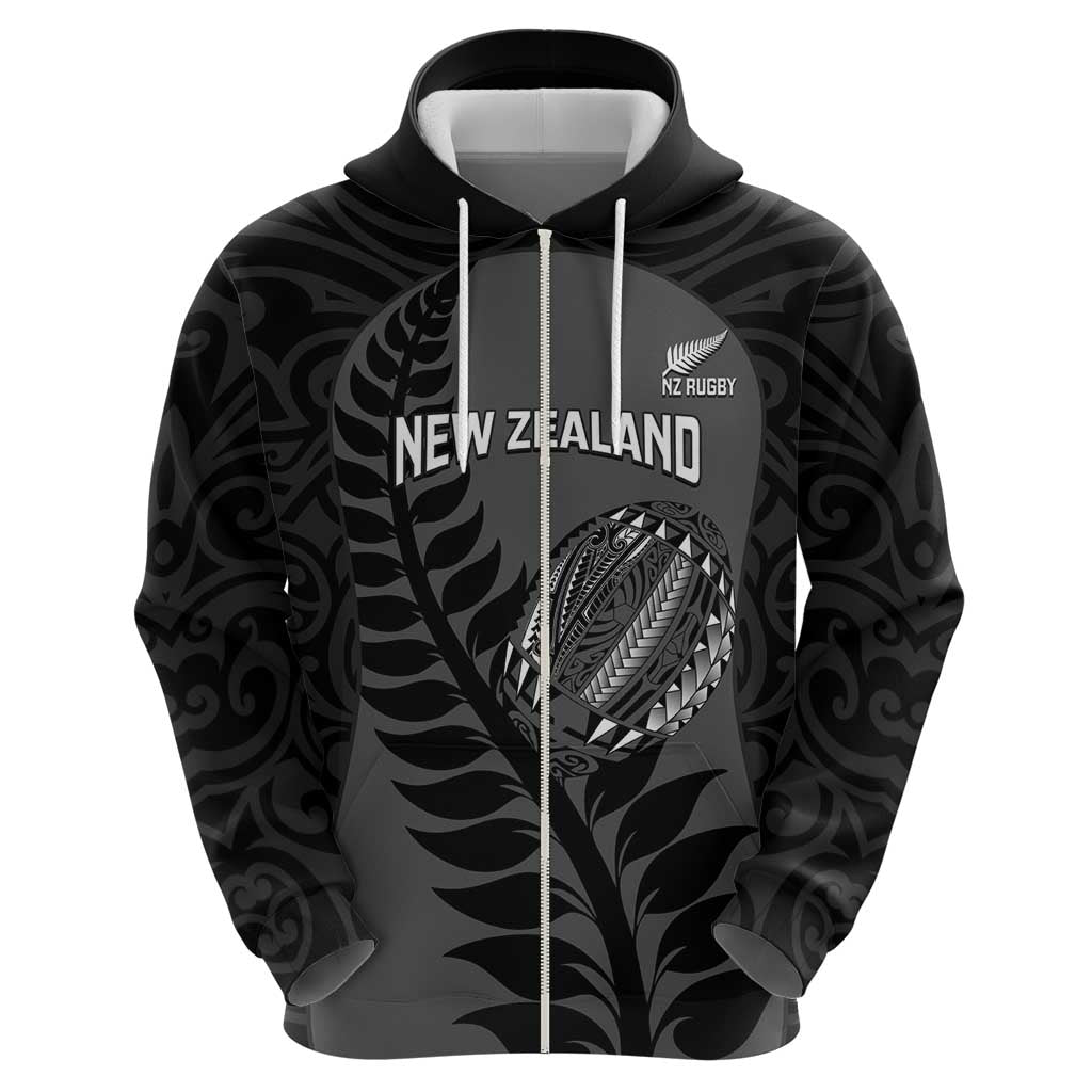 Custom New Zealand Silver Fern Rugby 2025 Hoodie Go Champions Aotearoa Maori Black LT14 - Polynesian Pride