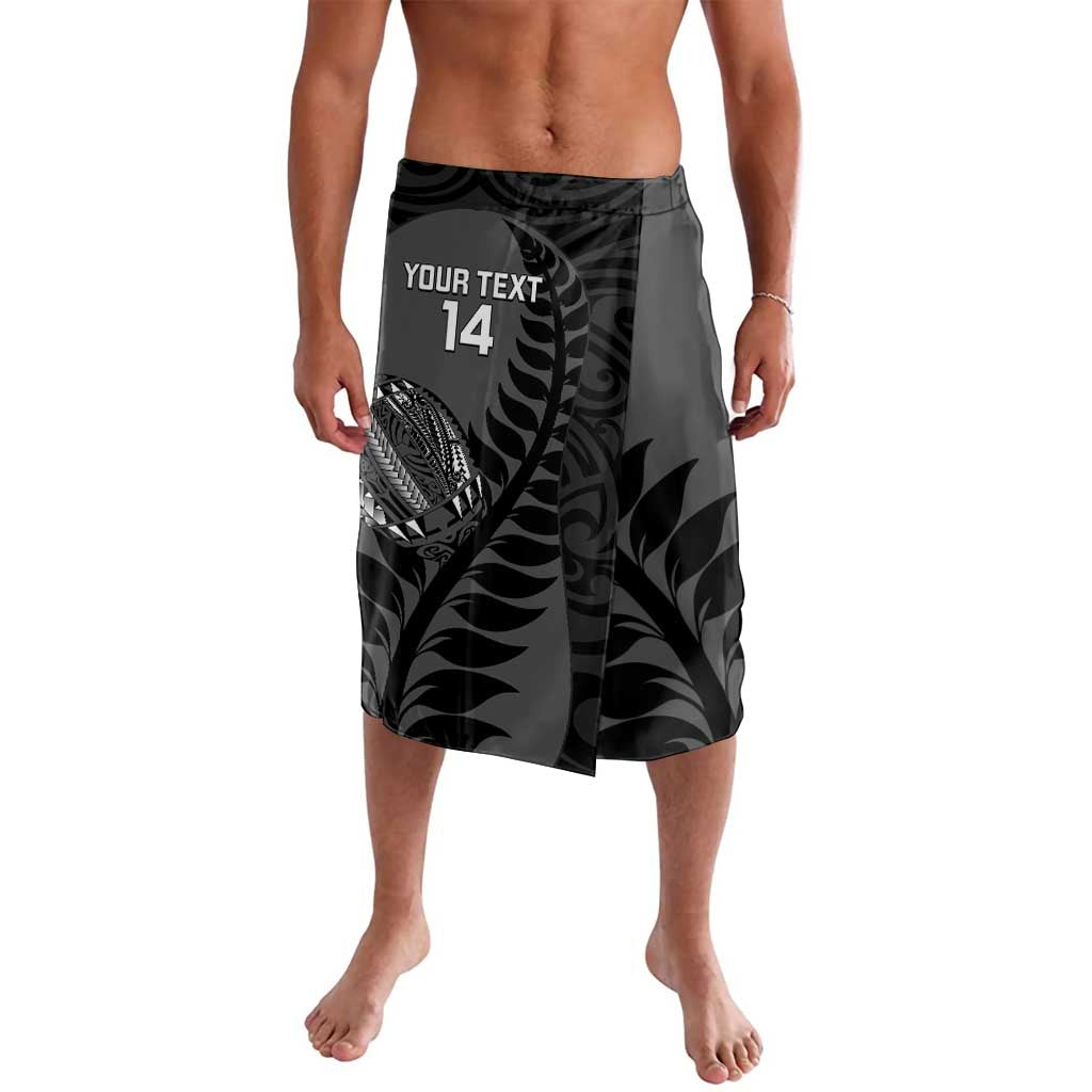 Custom New Zealand Silver Fern Rugby 2025 Lavalava Go Champions Aotearoa Maori Black LT14 Black - Polynesian Pride